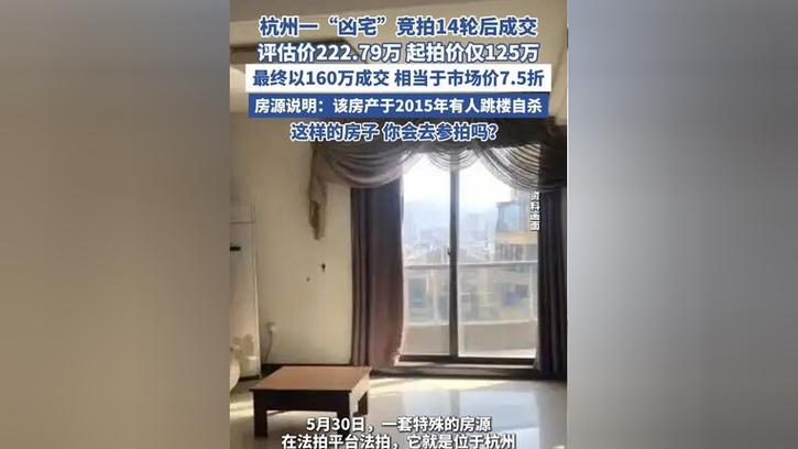 澳门研究生论坛和凶宅竞拍14轮后成交与杭州一凶宅竞拍14轮后成交